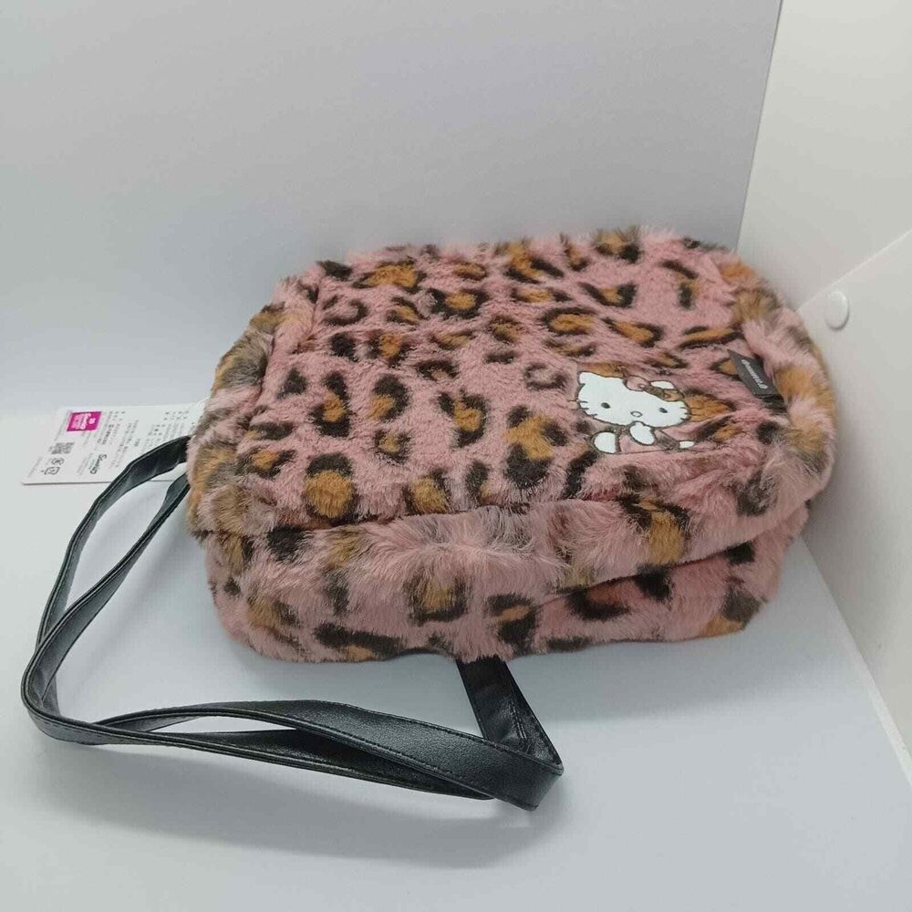 Hello kitty Sanrio Faux fur animal print shoulder bag - Picture 8 of 11